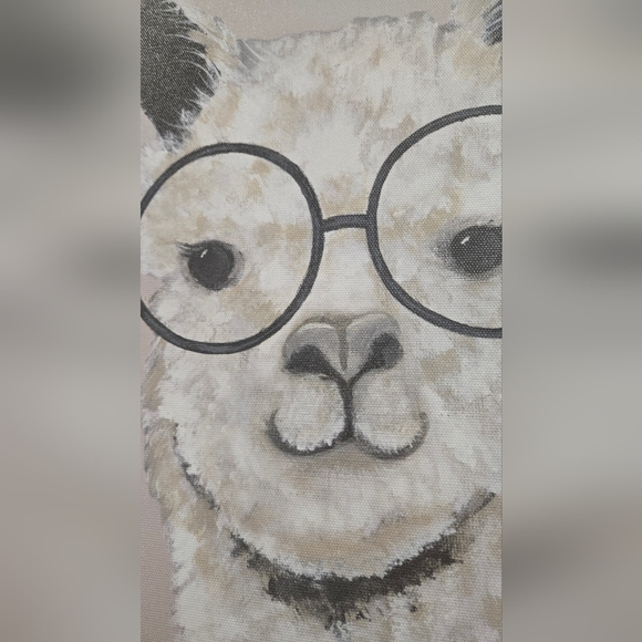 Llama/Alpaca with glasses picture - Picture 3 of 4